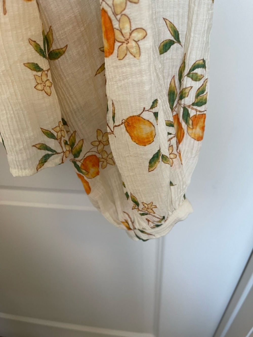 Dress Forum Cream Blouse with CitrusFloral Print - Picture 5 of 5